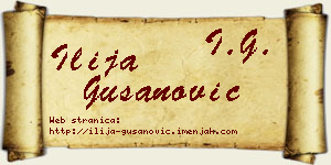 Ilija Gušanović vizit kartica